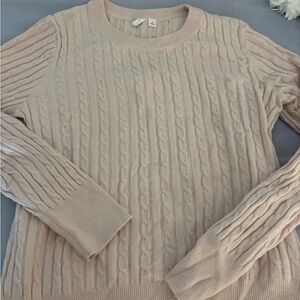 GAP Light Pink Cable Knit Sweater